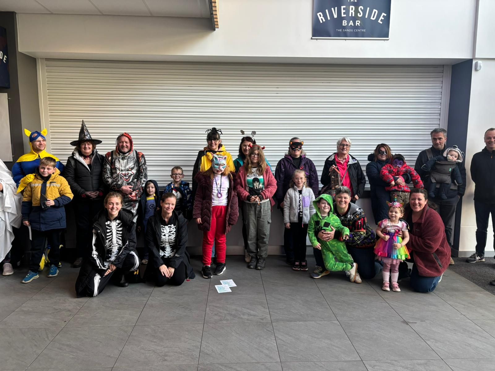 Group shot of people dressed up